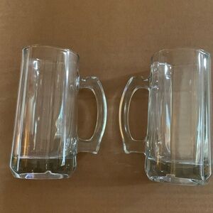 Set of 4 Glass Beer Mugs